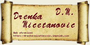 Drenka Mičetanović vizit kartica